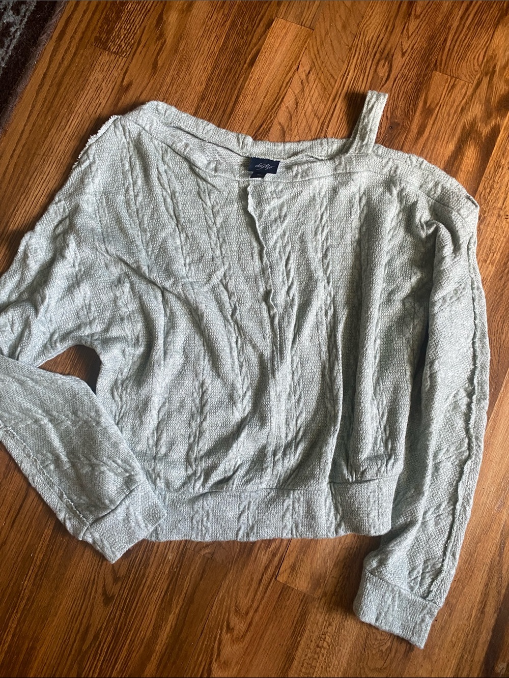 Daytrip Sage Green off shoulder sweater